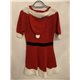 Primark Red Miss Santa Jumper / Dress Womens Uk Size 10/12 Detachable Hood