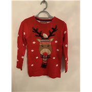 Yd Reindeer Red Christmas Jumper Girls 10/11 Years