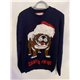 F&F Blue Bulldog Christmas Jumper Mens Uk Size M