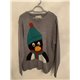 Cedar Wood State Grey Penguin Christmas Jumper Mens Uk Size XXL