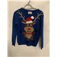 Atmosphere Blue Reindeer Christmas Jumper Mens Uk Size XS