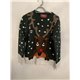 Cedar Wood State Reindeer Christmas Jumper Green Mens Uk Size M