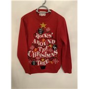 Next Red Rockin Around The Christmas Tree Christmas Jumper With Working Lights Mens Uk Size M