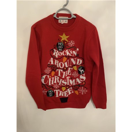 Next Red Rockin Around The Christmas Tree Christmas Jumper With Working Lights Mens Uk Size M