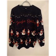 Cotton Traders Blue Jingle Bells Christmas Jumper Mens Uk Size M