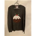 Cedar Wood State Grey Christmas Pudding Christmas Jumper Mens Uk Size XXL