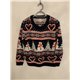 Atmosphere Blue Festive Snowman Christmas Jumper Mens Uk Size S