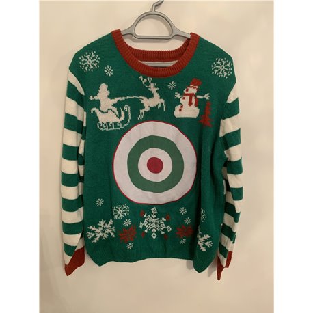 Primark Green Bullseye Christmas Jumper Mens Uk Size Xl