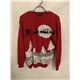 Destiny Red Santa Sleigh Christmas Jumper Mens Uk Size S/M