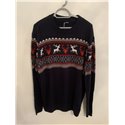 Divided Blue Festive Christmas Jumper Mens Uk Size XL