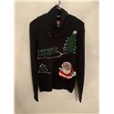 Cedar Wood State Bue Santa Christmas Jumper Mens Uk Size S