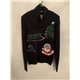 Cedar Wood State Bue Santa Christmas Jumper Mens Uk Size S