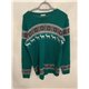 Liquid Green Reindeer Festive Jumper Mens Uk Size L