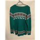 Liquid Green Reindeer Festive Jumper Mens Uk Size L