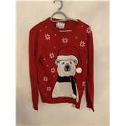 Cedar Wood State Red Polar Bear Christmas Jumper Mens Uk Size M