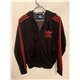 Adidas Black and Red Zip Up Hoodie Mens Uk Size M