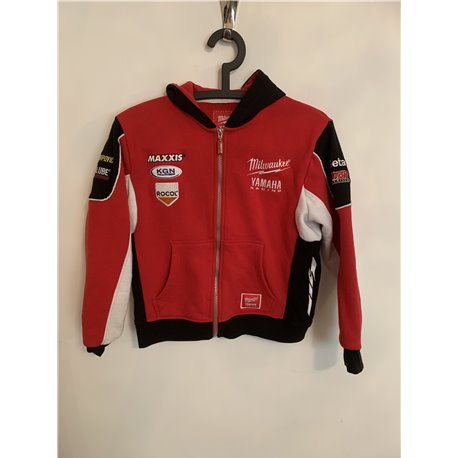 Yamaha Racing Red And Black Boys Hoodie Uk Size 9/11 Years