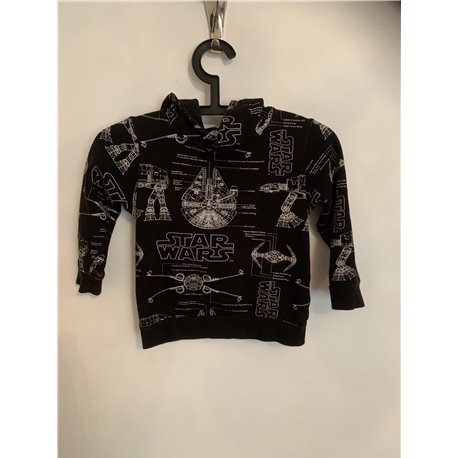 H&M Star Wars Black Boys Hoodie Uk Size 4/6 Years