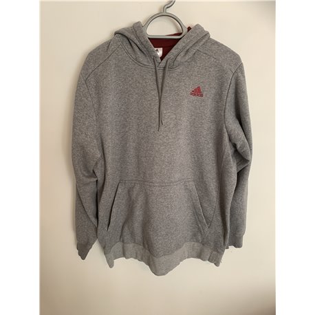 Adidas Grey Hoodie Mens Uk Size XL