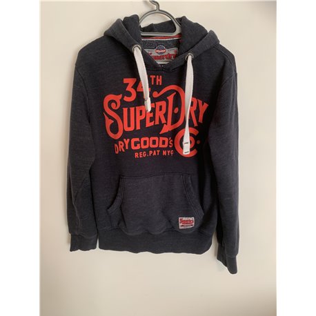 Superdry Blue Dry Goods Hoodie Mens Uk Size M