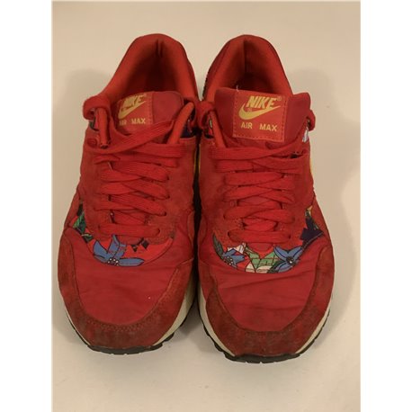 Nike Red Air Max 1 Print Aloha Pack  Womens Trainers Uk Size Uk 6 528898-602