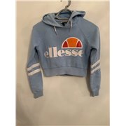 Ellesse Cropped Womens Blue Hoodie Uk Size Uk 4