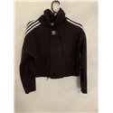 Adidas Cropped Womens Black Hoodie Uk Size See Measurements in Description