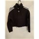 Adidas Cropped Womens Black Hoodie Uk Size See Measurements in Description