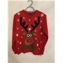 Cedar Wood State Red Reindeer Womens Christmas Jumper Size M