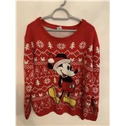 Disney Primark Red Mickey Mouse Womens Christmas Jumper Size Uk 18/20