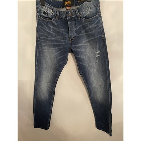 Superdry Biker Edition Mens Blue Jeans Uk Size 31 Inch Waist