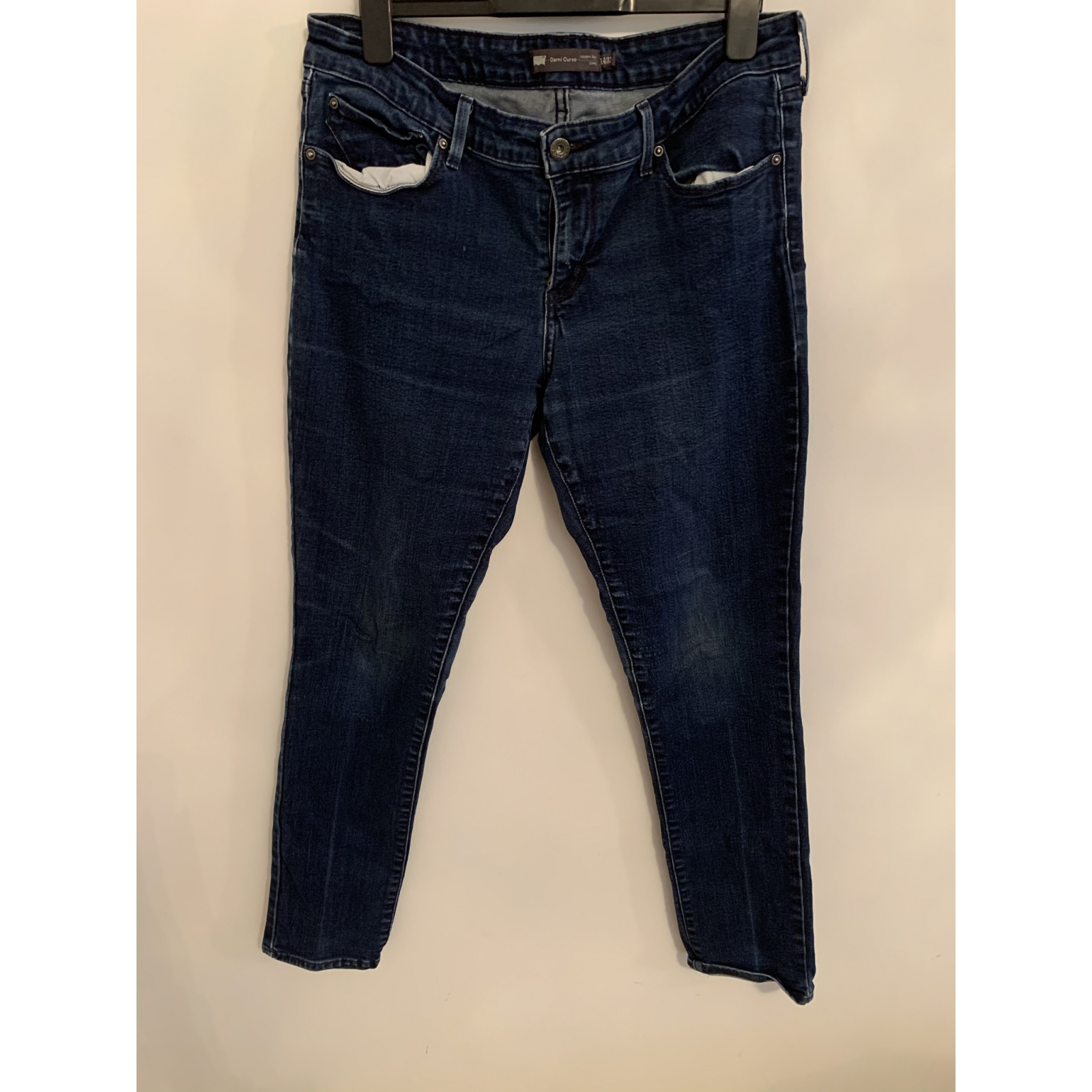 Levi Denim Curve Modern Rise Skinny Womens Blue Jeans Uk Size 14 Inch Waist  - Spare parts