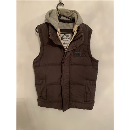 Superdry Mens Brown Body Warmer Uk Size L