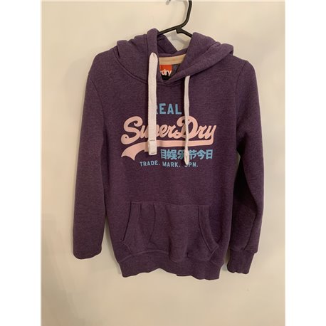 Superdry Womens Purple Hoodie Uk Size M