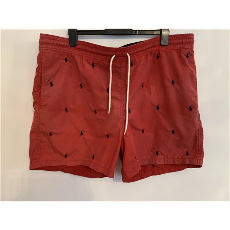 Ralph Lauren Mens Red Shorts Uk Size XL 21 Inch Waist Laid Flat