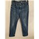 Levi Strauss & Co Lower Rise Straight Leg 505 Womens Blue Jeans Uk Size 16.5 Inch Waist Laid Flat