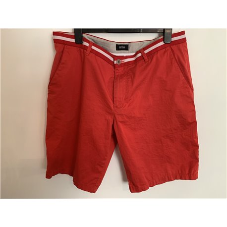 Hugo Boss Stretch Mens Red Shorts Uk Size Waist Laid Flat 18