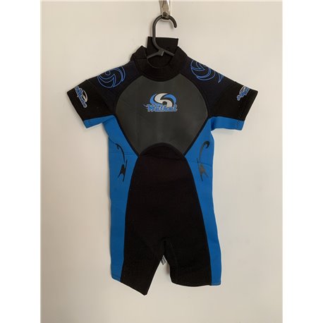 Waihui Hyper Stretch Uv Protection Boys Blue and Black Wetsuit Uk Size 7-8 Years