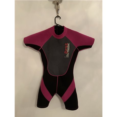 Nalu Wavewear Womens Pink Black and Grey Wetsuit Uk Size M 10/12