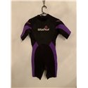 Waihui Uv Protector Hyper Stretch Womens Purple and Black Wetsuit Uk Size 12 Bust 36