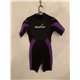 Waihui Uv Protector Hyper Stretch Womens Purple and Black Wetsuit Uk Size 12 Bust 36