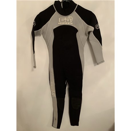 TWF Banana Bite Womens Black and Grey Wetsuit Uk Size 8