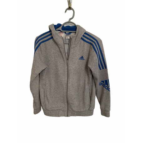 Adidas Boys Grey Hoodie Size 11/12 Years