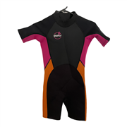 Waihui Girls Orange Pink and Black Wetsuit Size 9-10 Years