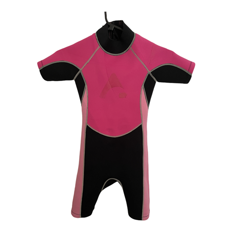 St Bernard Girls Pink and Black Wetsuit Size 6-7 Years