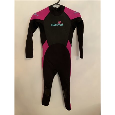 Waihui Girls Pink and Black Wetsuit Size 9-10 Years