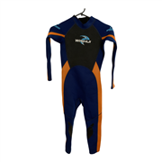 Waihui Girls Blue Black and Orange Wetsuit Size 9-10 Years