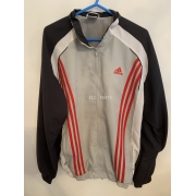 Adidas Mens Tracksuit Jacket Grey Red White and Black Uk Size 42/44