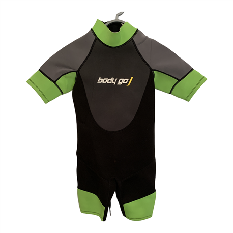 Bodygo Boys Green Black and Grey Wetsuit Size 10 Years