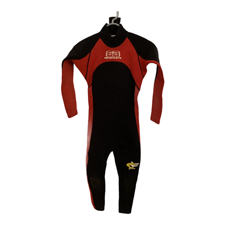 TWF Boys Black and Red Wetsuit Size 11-12 Years